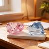 Estrela Cadente de Cristal Sonhadora: Ornamento de Mesa Rotativo Sete Cores com Design de Gelo Triturado