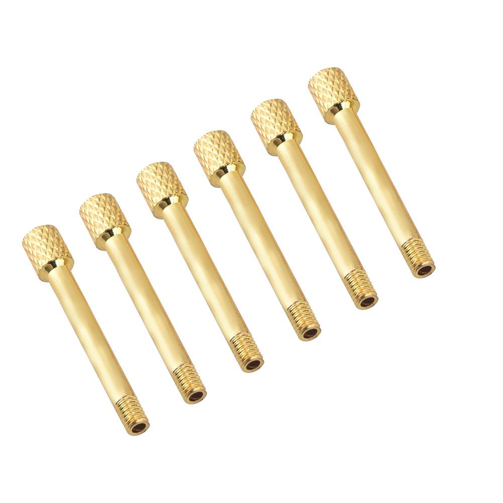 6Pcs Tremolo Intonation Saddle Mounting Screws Replacement For Electric Guitar (Gold)