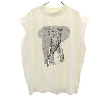 Anos 80 Feito nos EUA Regata Elefante XL Padrão Animal Elefante Masculino Usado