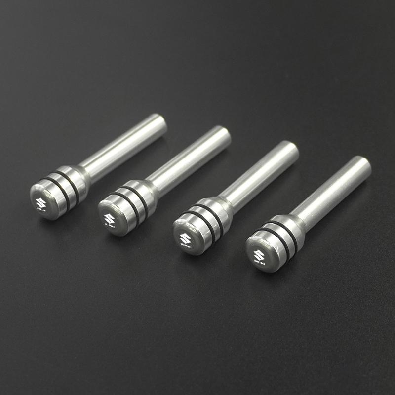 4PC Car Door Lock Pins Screw Knob Aluminium Alloy Button Handle For Suzuki Jimny Swift Samurai SX4 Ignis S-cross Sticker Decal