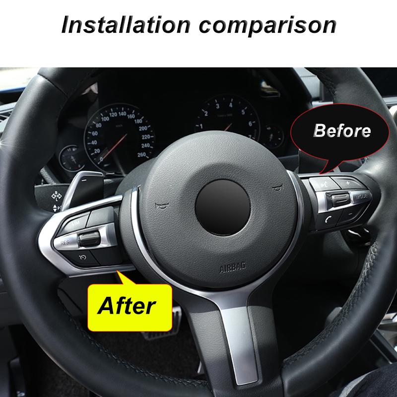 Auto ABS Chrom Lenkrad Dekoration Rahmen Trim Zubehör Für BMW F20 F22 F21 F30 F32 F33 F36 F06 F12 F13 X5 F15 M-Sport