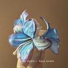 French Style Simulated Lily Flower Clip High-end Holiday Shark Clip