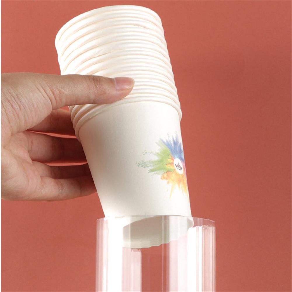 Spender für Einweg-Pappbecher, Becherhalter aus Kunststoff für Wasserspender, an der Wand montiertes automatisches Becher-Aufbewahrungsregal, Becherbehälter