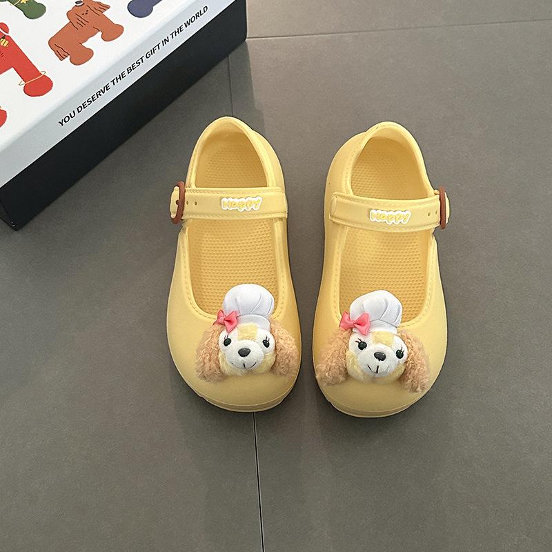 Roztomilé kreslené loutkové jednoslovné přezkové sandály dámská letní móda ležérní se sukní taškou hlavou boty jednoduché boty