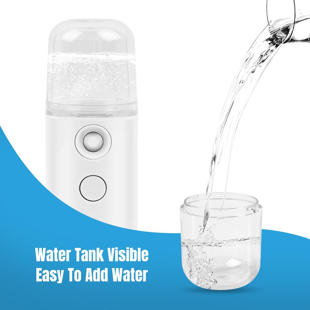 Mini Face Steamer Nano Facial Mister Hydrating Handy Handheld Usb Rechargeable Mini Facial Steamer For Eyelash Extensions Skin