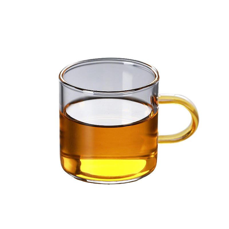 Square Borosilicate Glass with Handle Transparent Creative Water Cup Student Gift Teacup Color