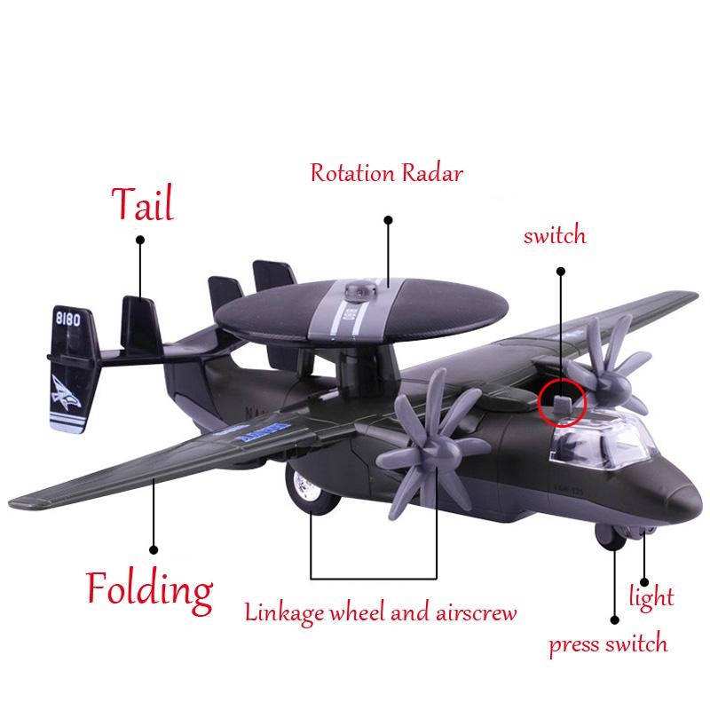 1/72 Scale Model Aircraft Military Eagle Eye for Early Warning Aircraft Model Diecast Alloy