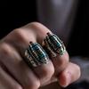 Six-character Mantra Ethnic Style Ring Open Luck Rotatable Finger Ring  Jewelry Accessories