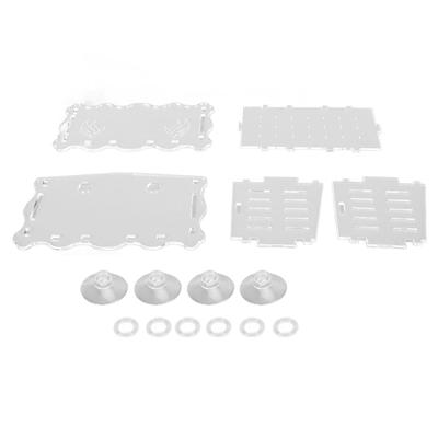 Kelímek na vodní rostliny Akrylový Průhledný Propustný Otvor Odolný Bezpečný Květináč na vodní rostliny s přísavkou