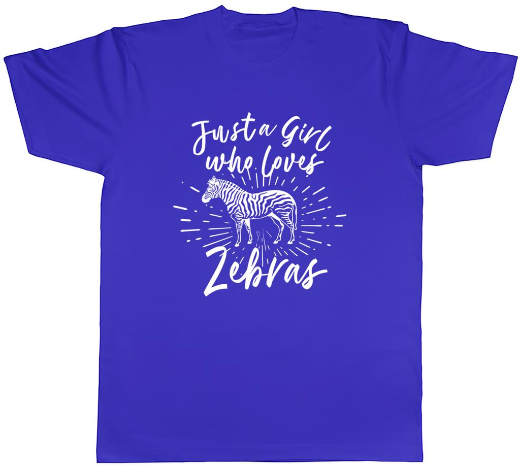 Just a Girl Who Loves Zebras Unisexs TShirt Wildlife Safari Animal Tee Gift