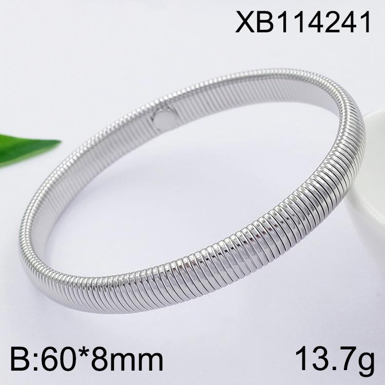 Elegant European Gold-Plated Titanium Bracelet for Women – Versatile Spring Fashion Elastic Jewelry