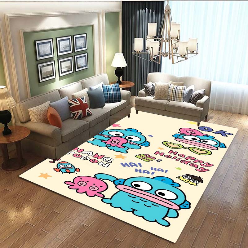 

3D HANGYODON cartoon rug, suitable for living room, bedroom, kitchen, doorway, children s non-slip floor mat, birthday gift-01 60x90cm