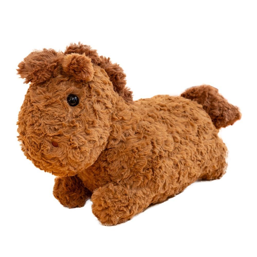 

Fluffy Cartoon Horse Doll Soft Stuffed Animal Decoration Soothing Doll Nursery Decor S
