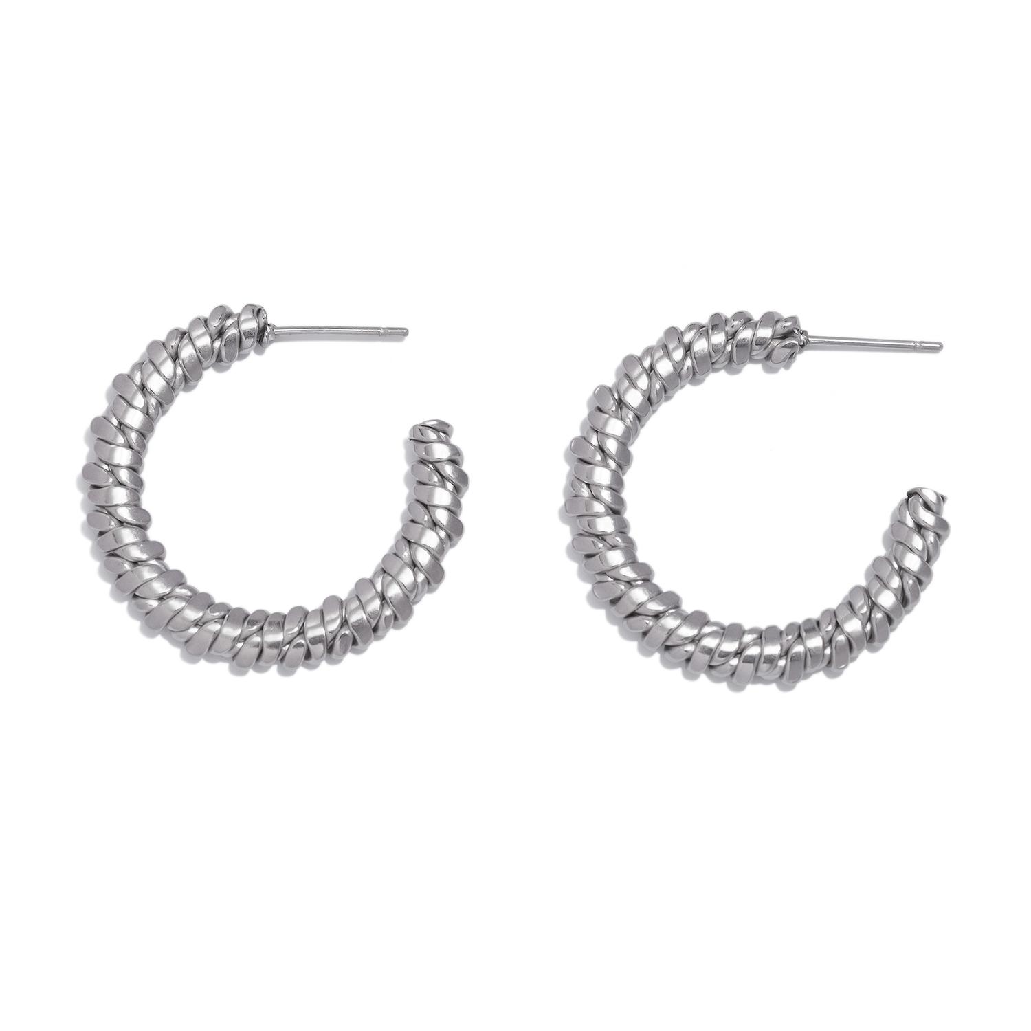 

Женские серьги в форме буквы C, серьги из нержавеющей стали серебряный