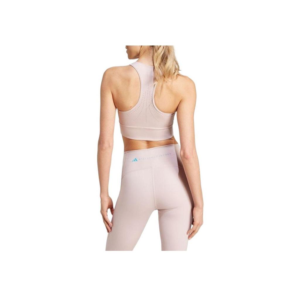 Adidas Solid Color Short Crop Sports Bra Women Underwear Light-Pink IT8249
