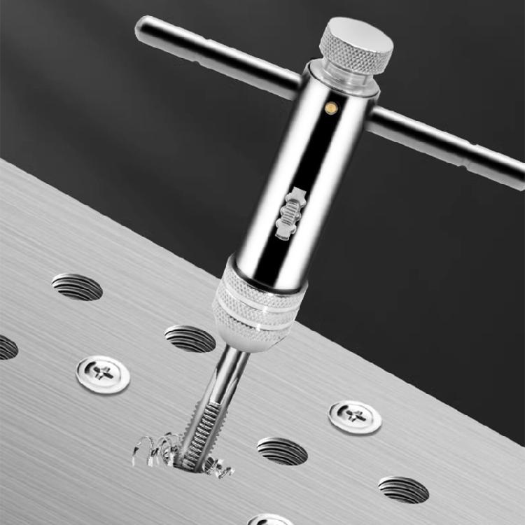 2Pieces High Strength Tap Wrench Set Adjustable Size 3-12mm Long Lifes Steel Suitable For Mechanical And Household Tasks