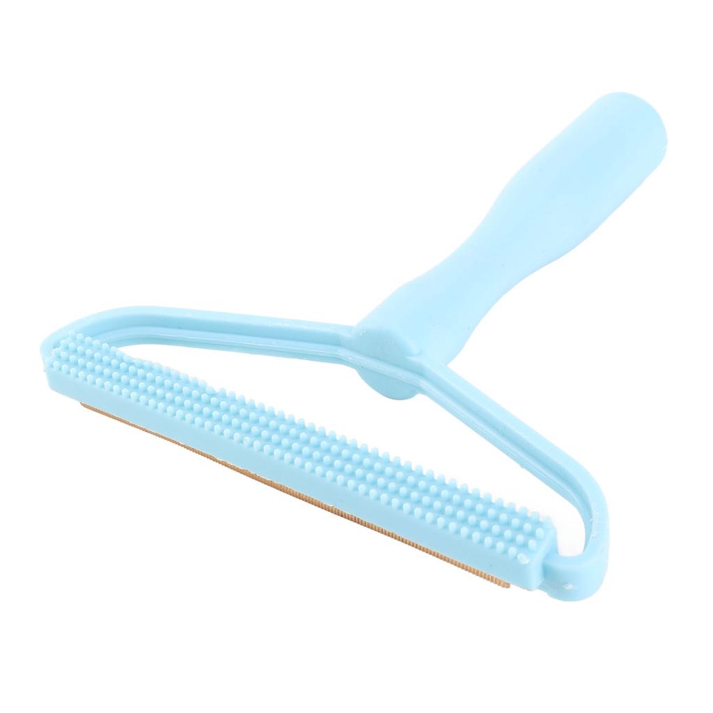 Manual Lint Remover Plastic Handle Double Sided Portable Fabric Fuzz Shaver for Sweater Coat Blue