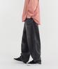 Akeusi Knee Cut Volume Balloon Fit Wide Denim Pants (Black)