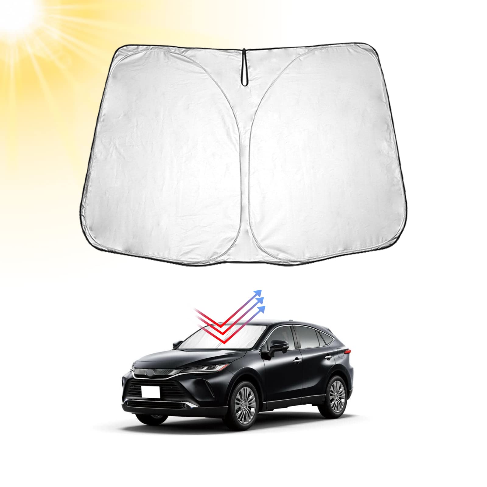 

BIBIBO Новый Toyota Harrier 4-го поколения Эксклюзивный солнцезащитный экран на лобовое стекло автомобиля Легко устанавливается и складывается Сумка для хранения Детали Harrier