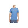 T Shirts Men's Blue Crew Neck Moderate Straight Fit FD0138-456
