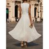 2026 Elegant Polka Dot Sleeveless Maxi Dress for Women, Waist Cinch Flowy A-Line Dress, Summer Casual & Party Wear