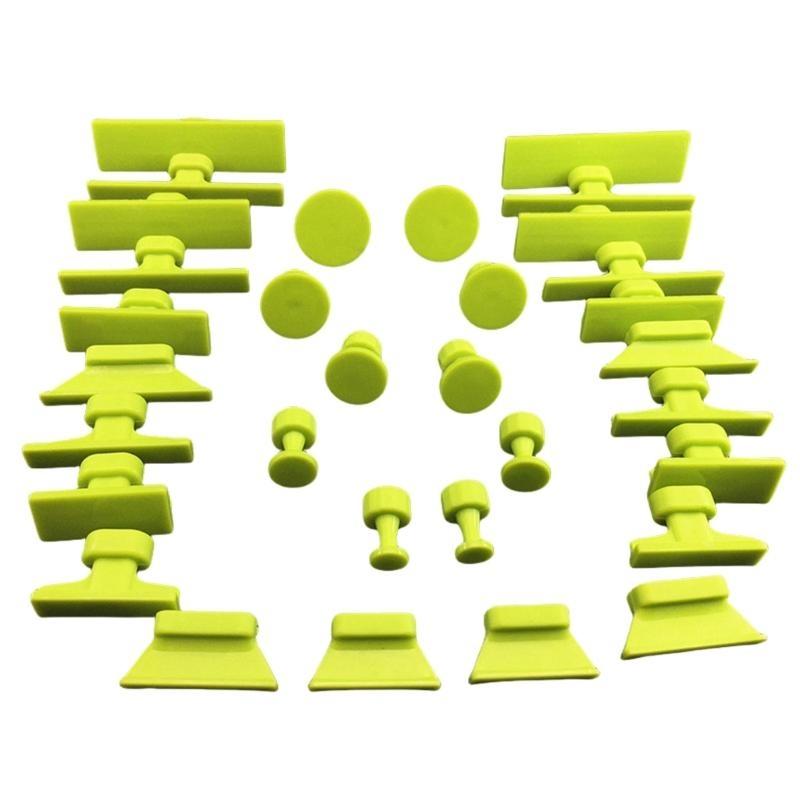 16 /32pcs Paintless Car Body Dent Removal Pulling Tabs Compatible With T Slide Hammer Metal Surface Automobile Dent Repair Tools