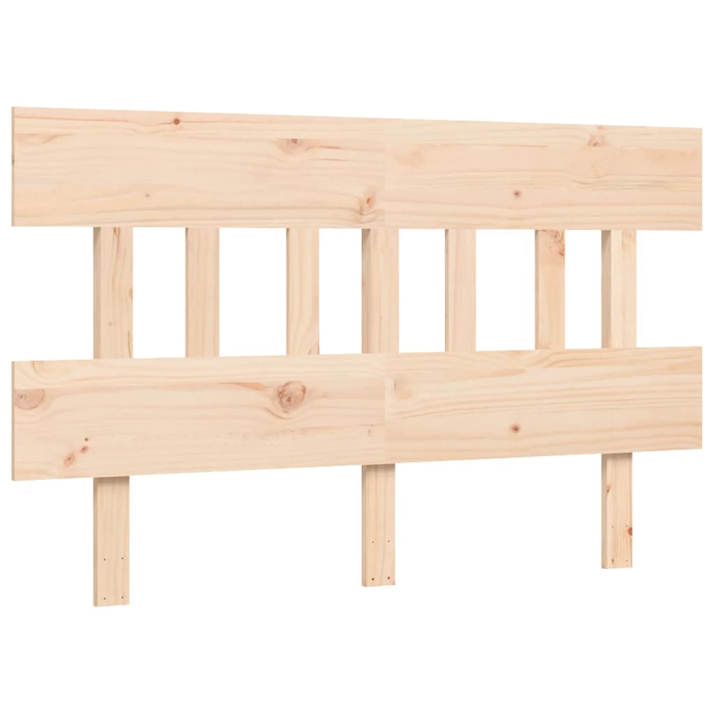 Solid Wood Bed with Headboard