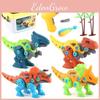 Dinosaurier-Spielzeug für Kinder Zerlegbares Bau-Set mit Bohrmaschine und Aufbewahrungsbox