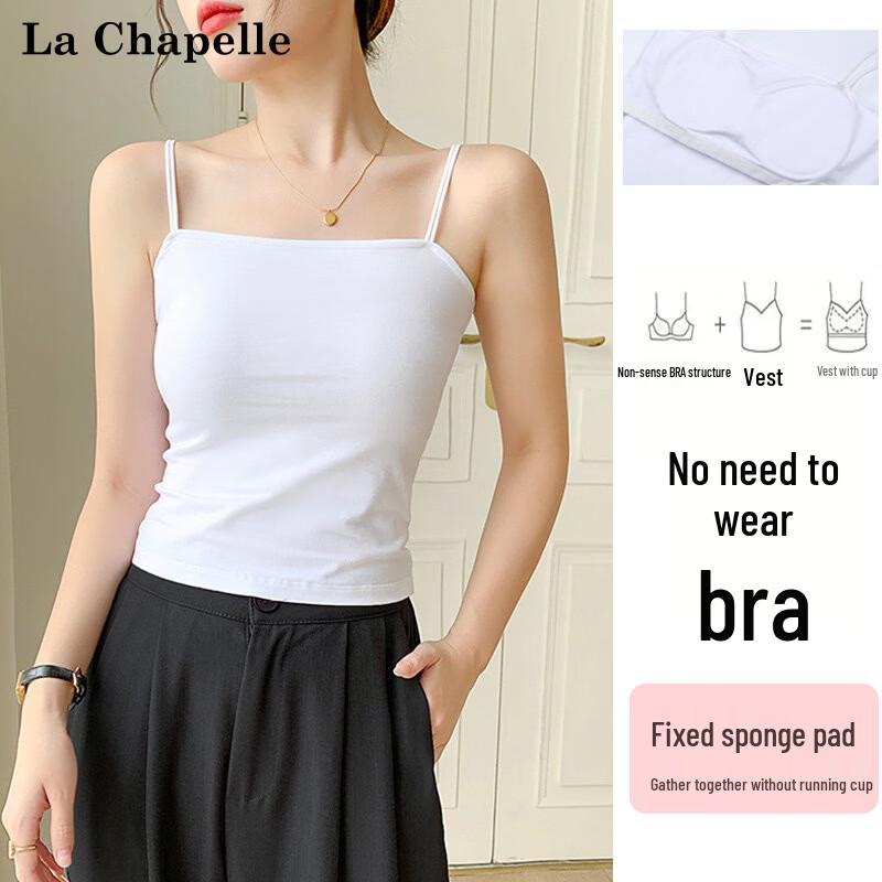 Women s Slim Fit Off-Shoulder Camisole Top with Built-in Bra Pads L