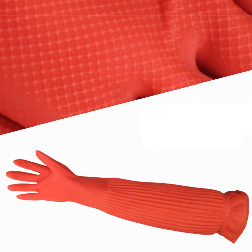 45/56 cm lange Latexhandschuhe für Aquarien, Fischtanks, Industriehandschuhe, dicke Schutzhandschuhe, wasserdichte Gummilatex-Geschirrspülhandschuhe