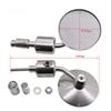 Universal Passender Motorrad Rückspiegel, Kompatibel mit 0,9 Zoll (22 mm) Griffe, galvanisiertes Silber, CNC-Bearbeitung, Aluminium