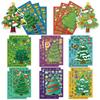 8-Pack Christmas Tree Cartoon Collage Fun Stickers for Phone Cases and Laptops