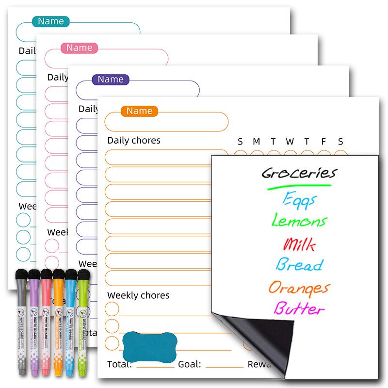Soft Magnetic Reusable Message Board: Erasable, Movable, and Ideal for Office Meetings or as a Refrigerator Sticker. In Stock.