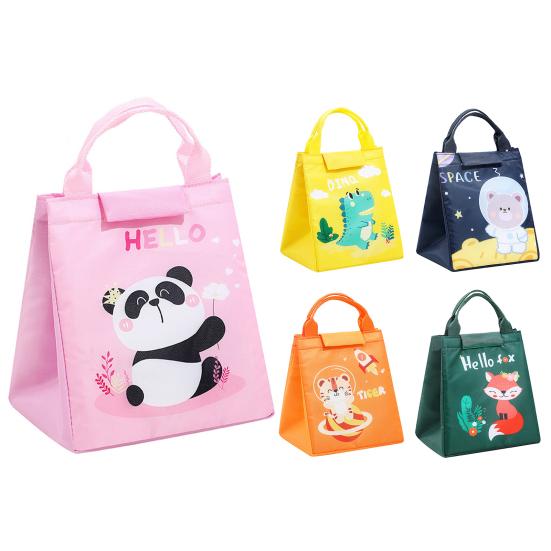 Lightweight Lunch Box Reinforced Handle Durable Cartoon Animal Thermal Bag