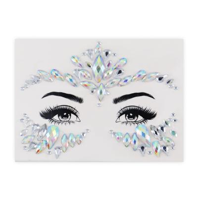 Festival Face Tattoo Cubic Sticker, 09, 1 Piece