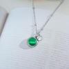 Cat Eye Rhinestone Clavicle Necklace: Full Titanium Steel, Luxury Summer Design for Women’s High-End Style