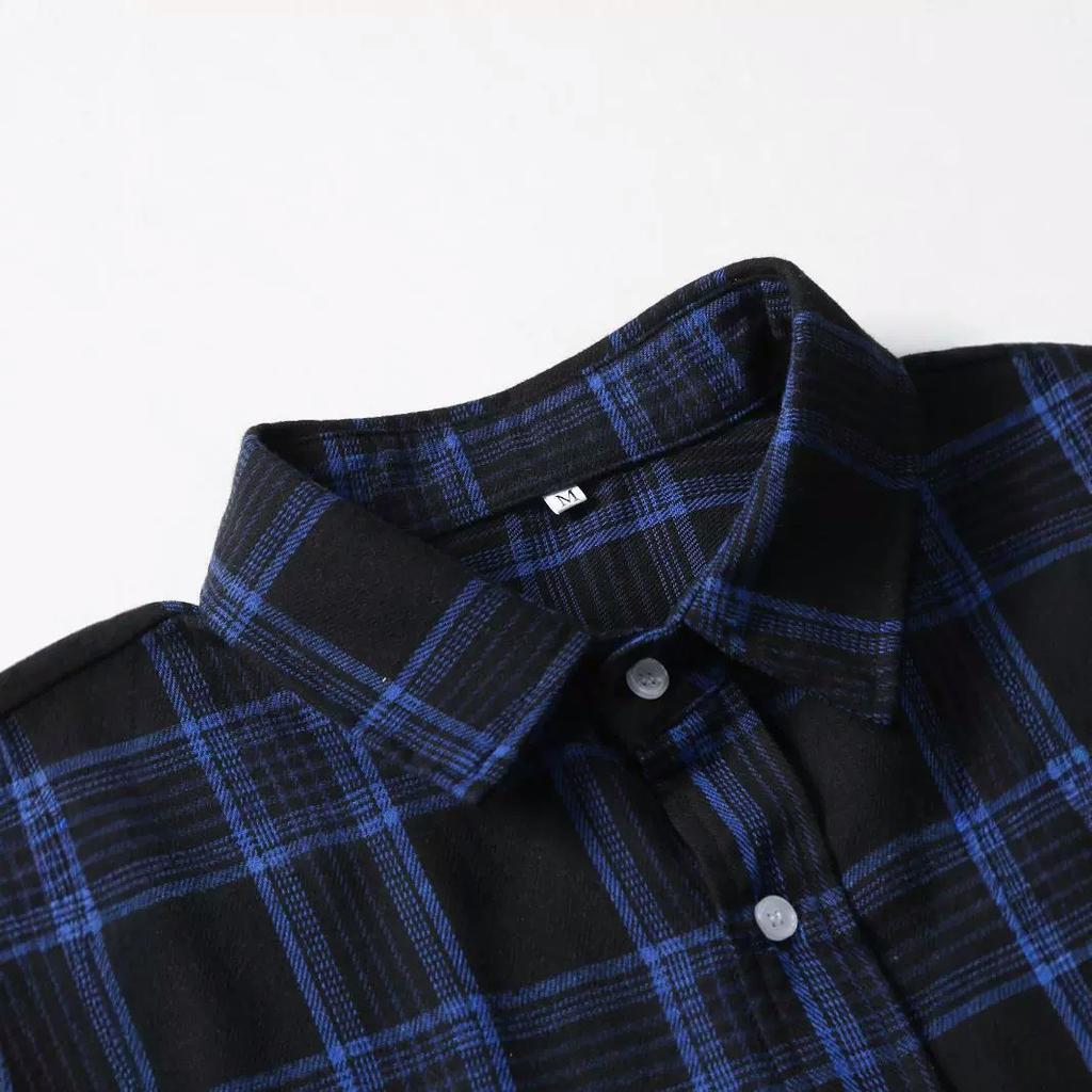 Mens Button Down Shirts Regular Fit Long Sleeve Casual Plaid Shirt