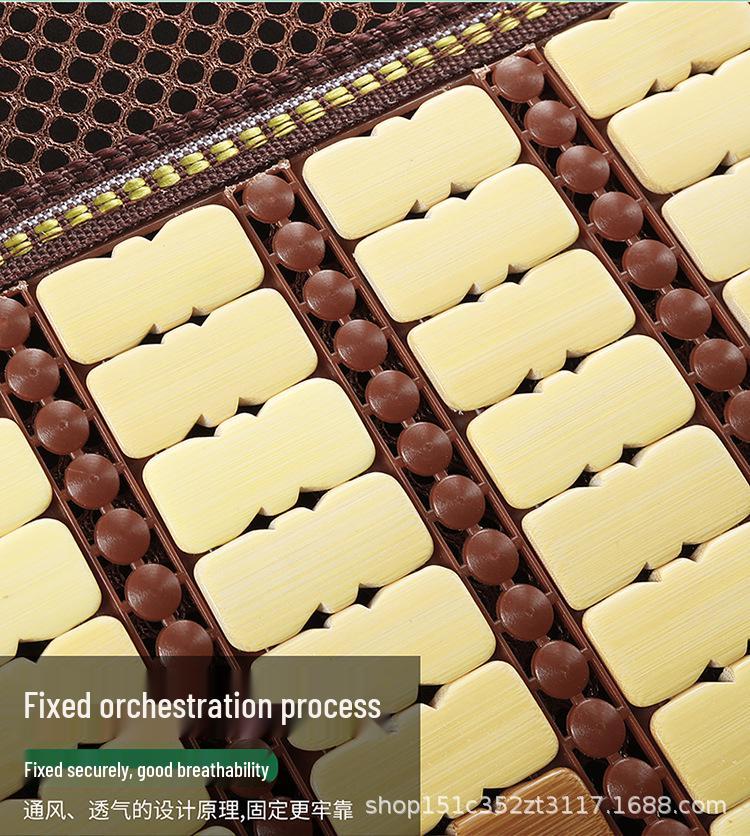 Summer Bamboo Cool Seat Cushion - Breathable Single-Piece Backrest & Pad for Cars