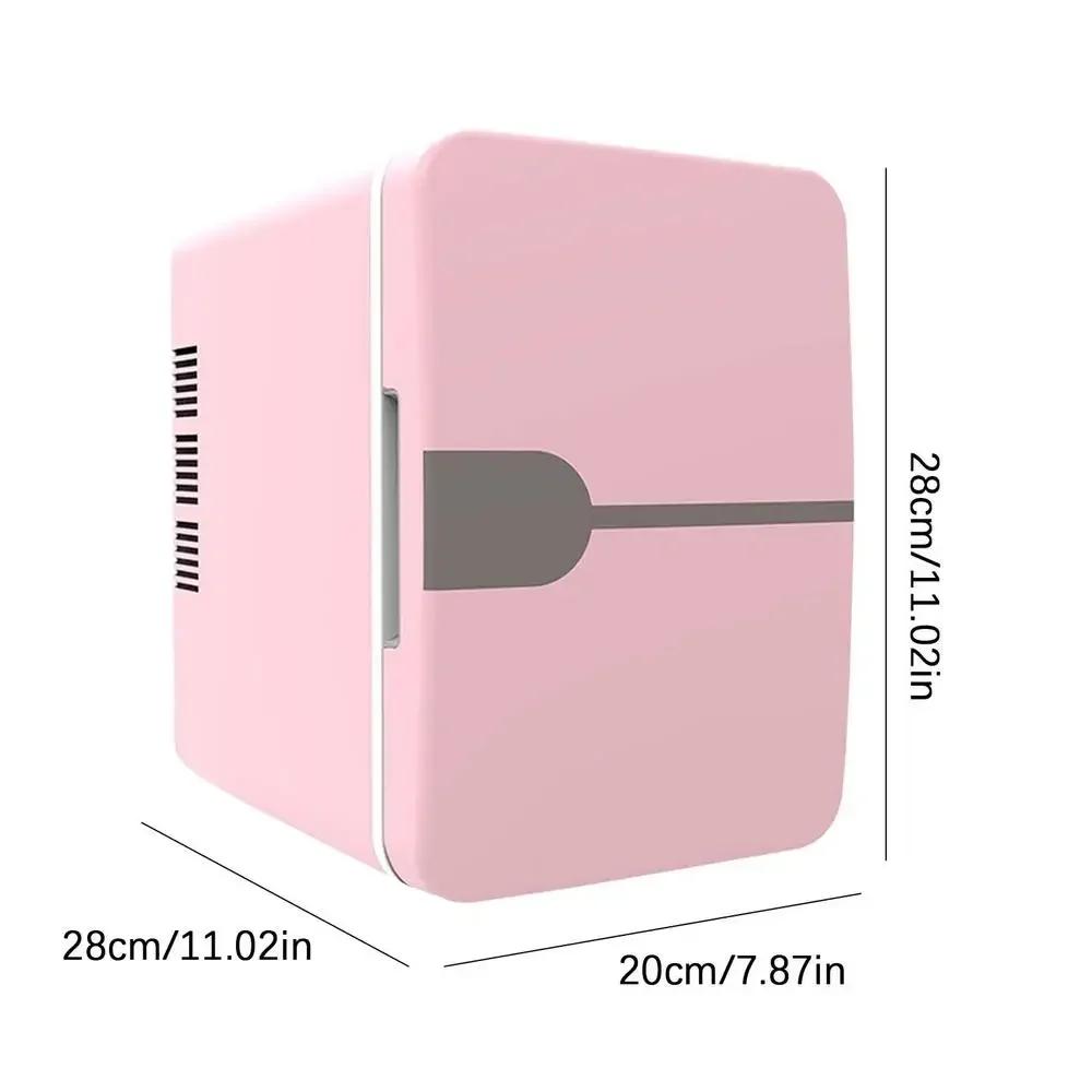 Mini 6L Car Fridge Beauty Cosmetics Mask Makeup Skincare Refrigerator DC 12V / AC 220V Heated Cooling Dormitory Refrigerator