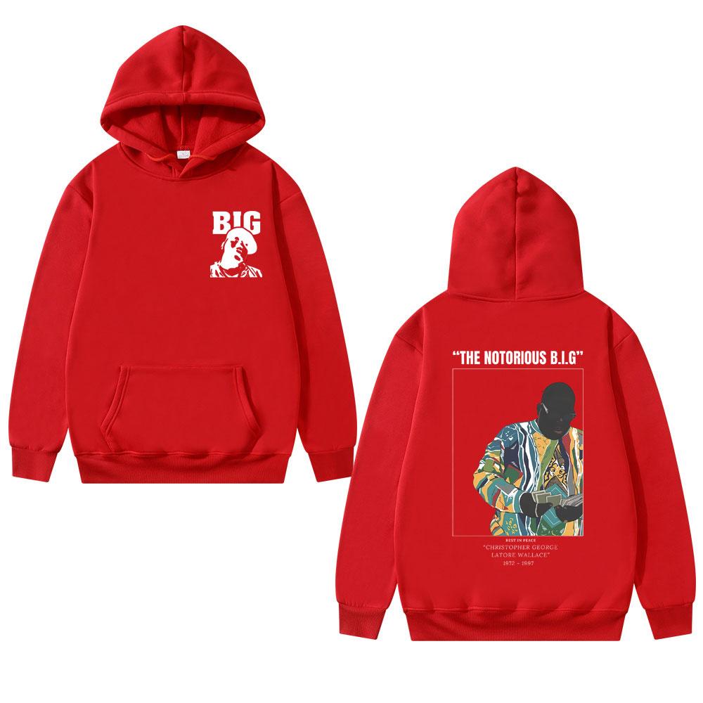 Hot Sale The Notorious Big Hoodie Biggie Smalls Double Sided Print Pullover Men Women Fashion Hip Hop Oversized Hooded Tracksuit