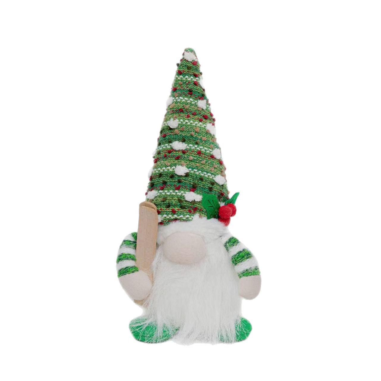 Light-Up Christmas Gnome Plush with Knitted Hat and Long Beard