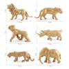 Direct Supply Gold Version Simulation Zoo Model Ornament Lion Giraffe Elephant Gift Ornament Gift