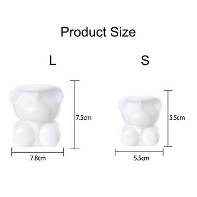Moldes de Gelo de Urso de Dois Tamanhos, Moldes de Gelo de Urso de Silicone, Molde de Bola de Gelo Adequado Para Chá de Leite e Café, Bandeja de Gelo