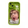 European and American funny rolling eyes girl iPhone mobile phone protective case Apple 15promax matte silicone 17 soft case
