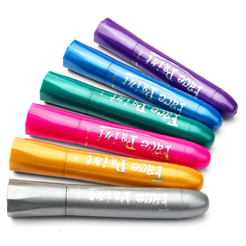 6-Color Body Paint Pen Set for Face & Body Art - Halloween & Christmas