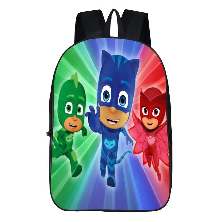 Durable Pj Mask Backpack For Kids With Vibrant 3d Cartoon Design And Adjustable Padded Straps