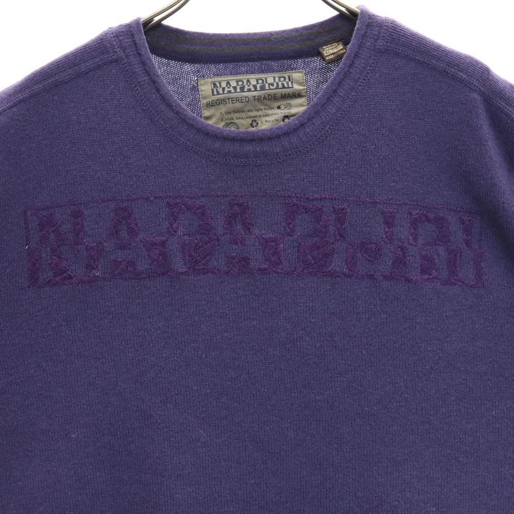 NAPAPIJRI Long sleeve sweater L Purple knit Men's Used