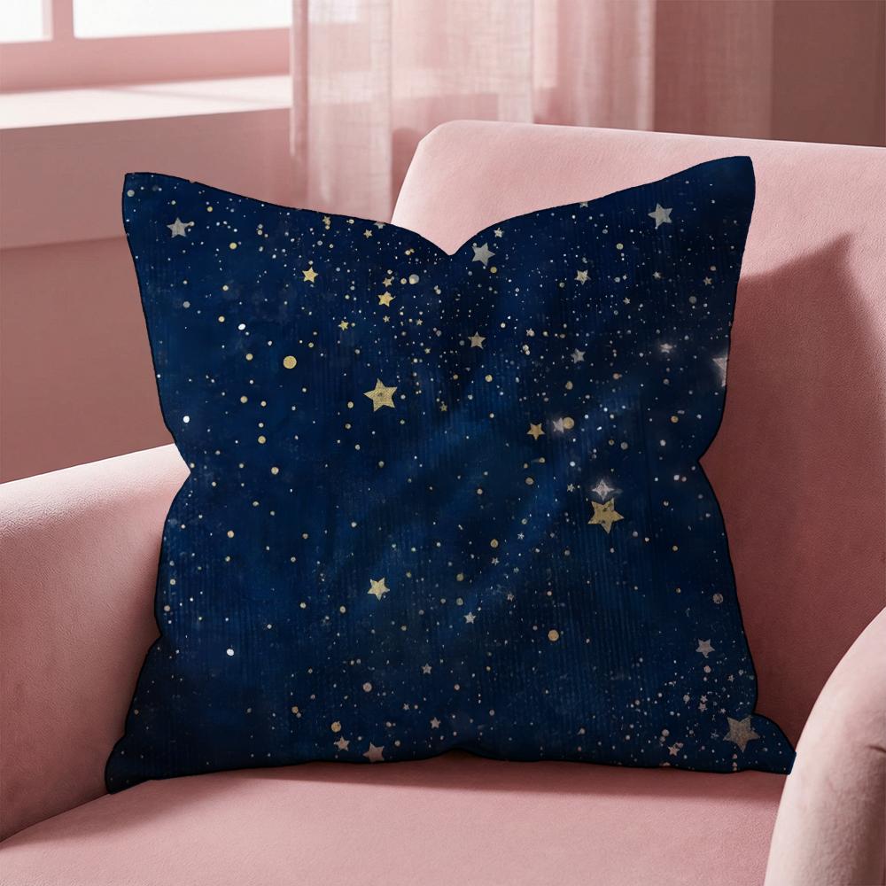 The Starry Sky Cushion Cover MultiScene Pillow Cover for Home Car Reversible Soft Durable for Daily Use
