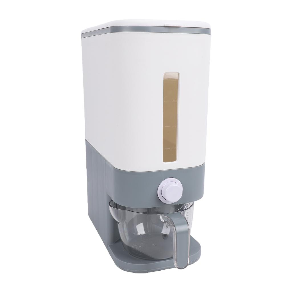 Rice Container 12kg Automatic Rice Dispenser One Button Portion Control Airtight Storage PP Kitchen Container for