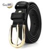 Crocodile Women's Genuine Leather Litchi Grain Pin Buckle Belt
